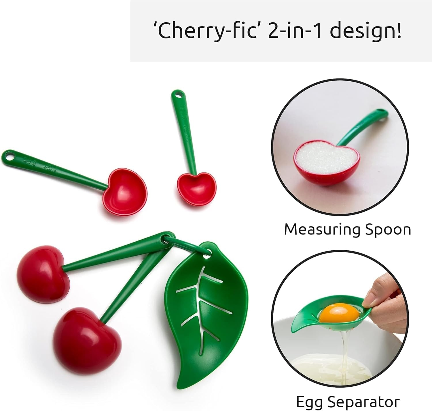 OTOTO Mon Cherry Measuring Spoons & Egg Separator
