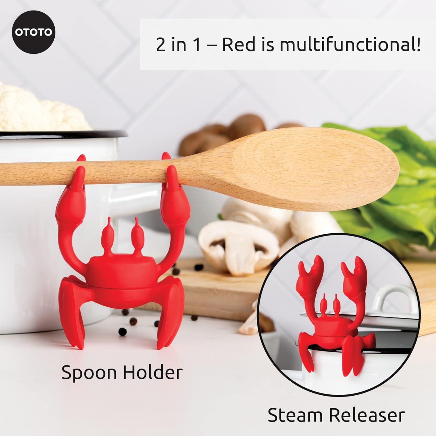 OTOTO The Red Crab Silicone Utensil Rest
